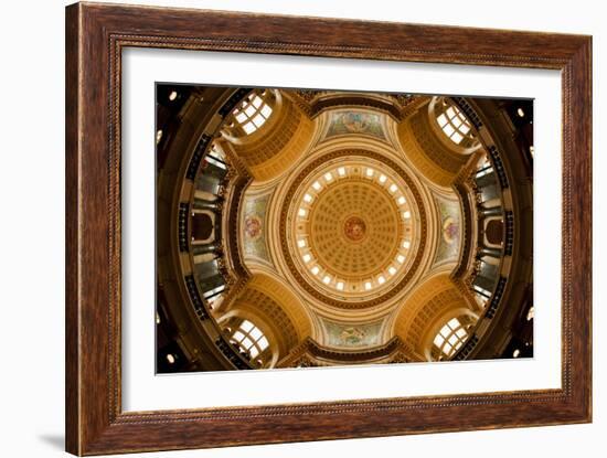 Dome in the Wisconsin State Capitol-Paul Souders-Framed Photographic Print