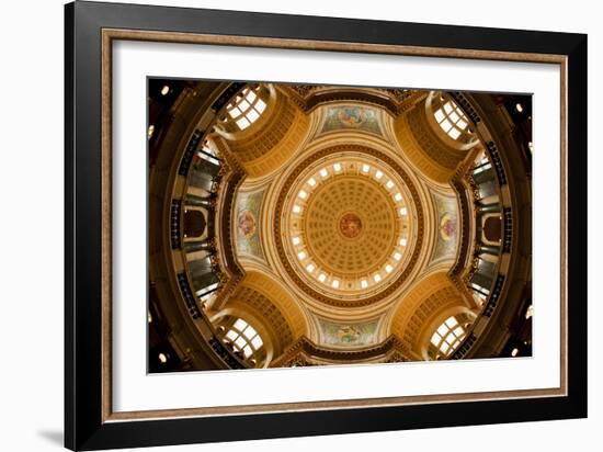 Dome in the Wisconsin State Capitol-Paul Souders-Framed Photographic Print