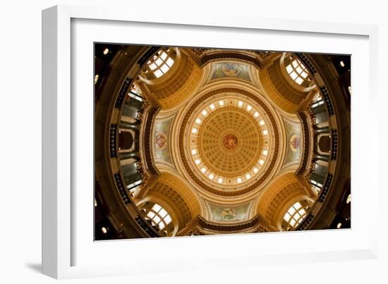 Dome in the Wisconsin State Capitol-Paul Souders-Framed Photographic Print