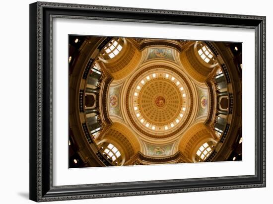 Dome in the Wisconsin State Capitol-Paul Souders-Framed Photographic Print