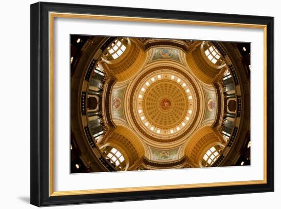 Dome in the Wisconsin State Capitol-Paul Souders-Framed Photographic Print