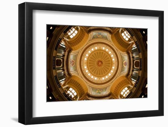 Dome in the Wisconsin State Capitol-Paul Souders-Framed Photographic Print