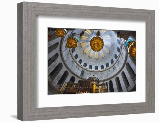 Dome Interior in the Church of the Holy Sepulchre-Jon Hicks-Framed Photographic Print