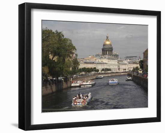 Dome of St. Isaac's Cathedral and Canal, St. Petersburg, Russia, Europe-Rolf Richardson-Framed Photographic Print