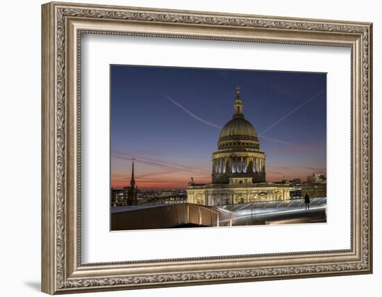 Dome of St. Pauls Cathedral from One New Change shopping mall, London, England, United Kingdom, Eur-Charles Bowman-Framed Photographic Print