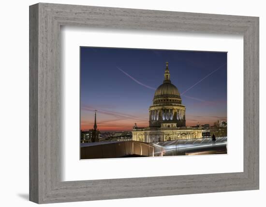 Dome of St. Pauls Cathedral from One New Change shopping mall, London, England, United Kingdom, Eur-Charles Bowman-Framed Photographic Print