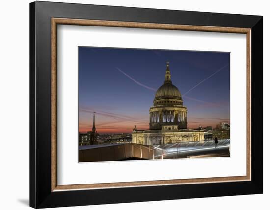 Dome of St. Pauls Cathedral from One New Change shopping mall, London, England, United Kingdom, Eur-Charles Bowman-Framed Photographic Print