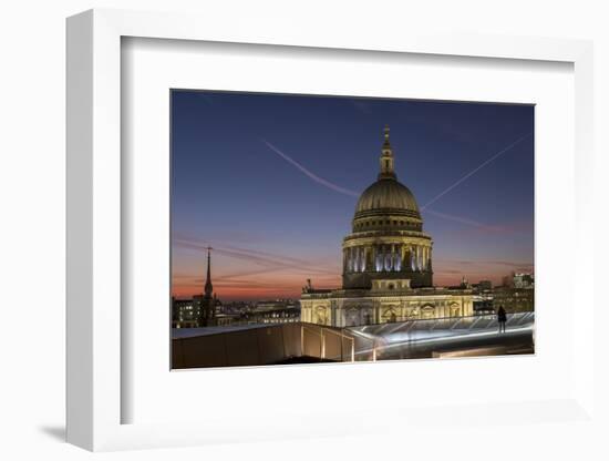 Dome of St. Pauls Cathedral from One New Change shopping mall, London, England, United Kingdom, Eur-Charles Bowman-Framed Photographic Print