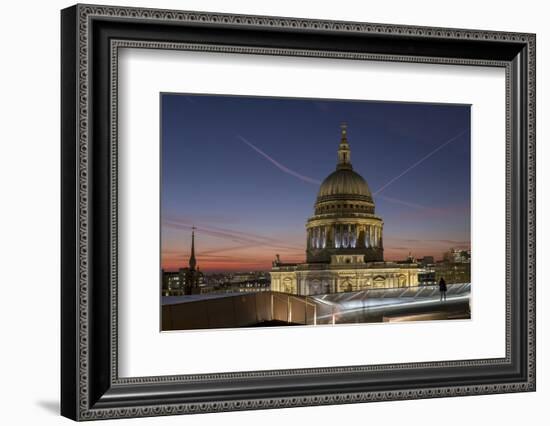 Dome of St. Pauls Cathedral from One New Change shopping mall, London, England, United Kingdom, Eur-Charles Bowman-Framed Photographic Print
