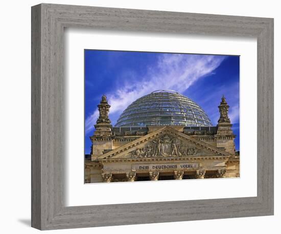 Dome of the Deutscher Bundestag, Reichstag, German parliament, Regierungsviertel government distric-Miva Stock-Framed Photographic Print