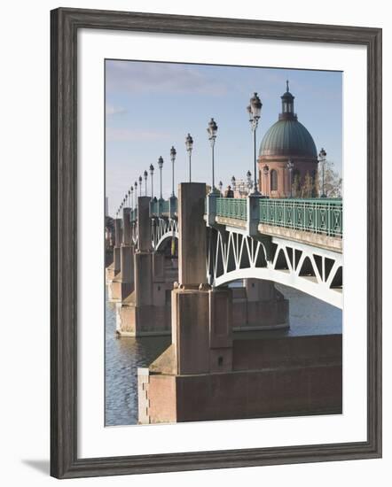 Dome of the Hopital De La Grave and Pont St-Pierre Bridge, Toulouse, Midi-Pyrenees Region, France-null-Framed Photographic Print