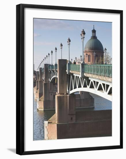 Dome of the Hopital De La Grave and Pont St-Pierre Bridge, Toulouse, Midi-Pyrenees Region, France-null-Framed Photographic Print