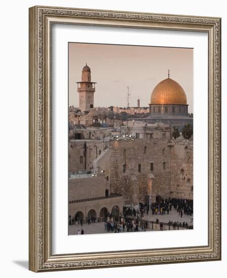 Dome of the Rock and the Western Wall, Jerusalem, Israel, Middle East-Michael DeFreitas-Framed Photographic Print