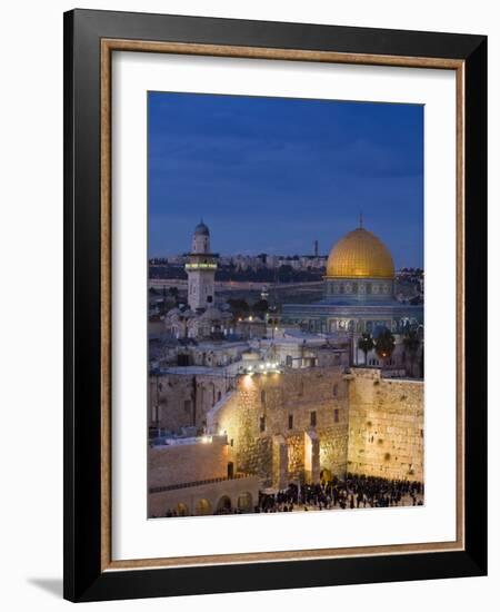 Dome of the Rock and the Western Wall, Jerusalem, Israel, Middle East-Michael DeFreitas-Framed Photographic Print