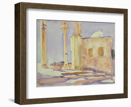 Dome of the Rock, Jerusalem (W/C on Paper)-John Singer Sargent-Framed Giclee Print