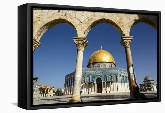 Dome of the Rock Mosque, Temple Mount, UNESCO World Heritage Site, Jerusalem, Israel, Middle East-Yadid Levy-Framed Premier Image Canvas