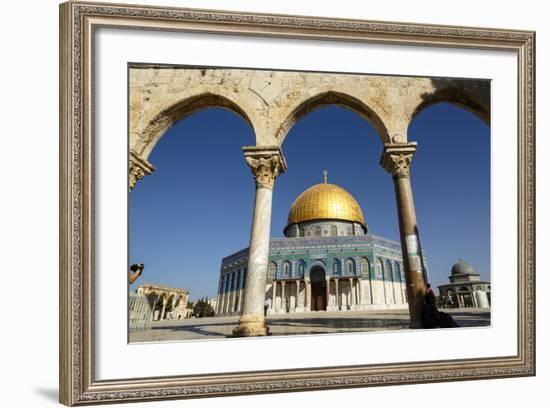 Dome of the Rock Mosque, Temple Mount, UNESCO World Heritage Site, Jerusalem, Israel, Middle East-Yadid Levy-Framed Photographic Print