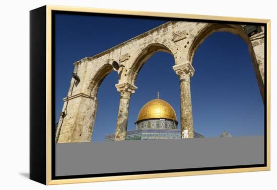 Dome of the Rock Mosque, Temple Mount, UNESCO World Heritage Site, Jerusalem, Israel, Middle East-Yadid Levy-Framed Premier Image Canvas