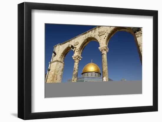 Dome of the Rock Mosque, Temple Mount, UNESCO World Heritage Site, Jerusalem, Israel, Middle East-Yadid Levy-Framed Photographic Print