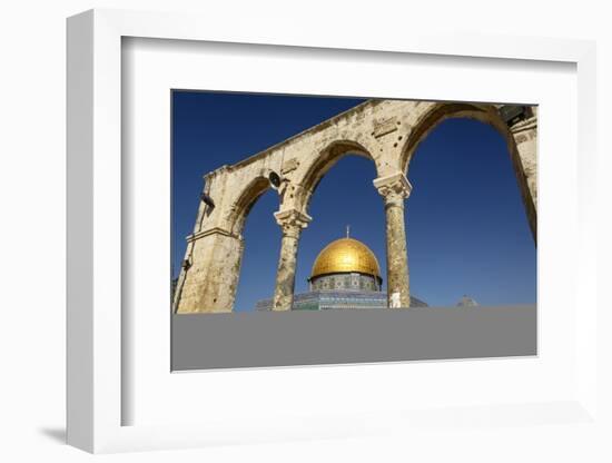 Dome of the Rock Mosque, Temple Mount, UNESCO World Heritage Site, Jerusalem, Israel, Middle East-Yadid Levy-Framed Photographic Print