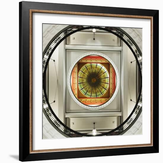 Dome of the Romanesque Revival Styled Queen Victoria Building, Sydney, New South Wales, Australia.-Cahir Davitt-Framed Photographic Print