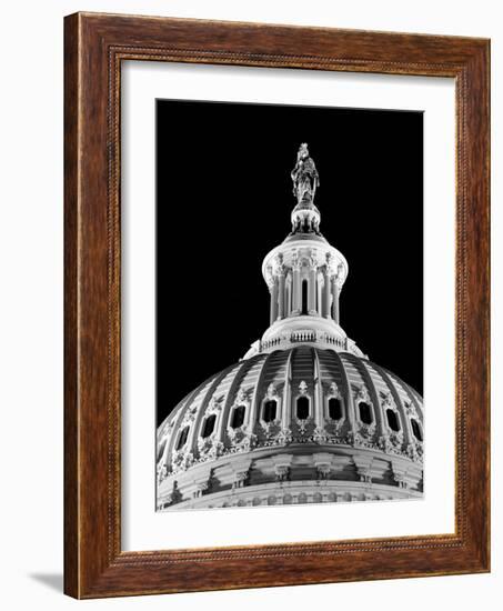 Dome of the Us Capitol Building with Columbia Statue-Carol Highsmith-Framed Photo