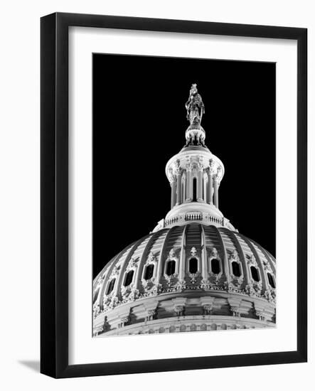 Dome of the Us Capitol Building with Columbia Statue-Carol Highsmith-Framed Photo