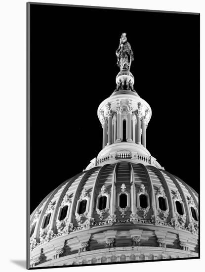 Dome of the Us Capitol Building with Columbia Statue-Carol Highsmith-Mounted Photo