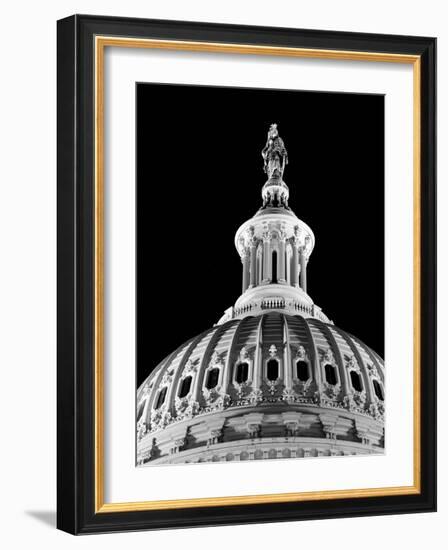 Dome of the Us Capitol Building with Columbia Statue-Carol Highsmith-Framed Photo