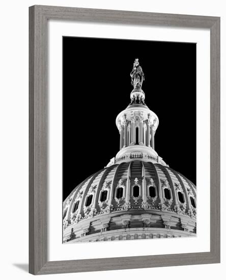 Dome of the Us Capitol Building with Columbia Statue-Carol Highsmith-Framed Photo