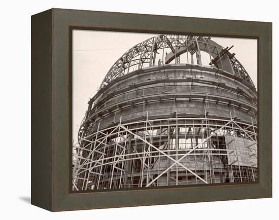 Dome under Construction to House 200-Inch Telescope at Observatory on Mt. Palomar-Margaret Bourke-White-Framed Premier Image Canvas