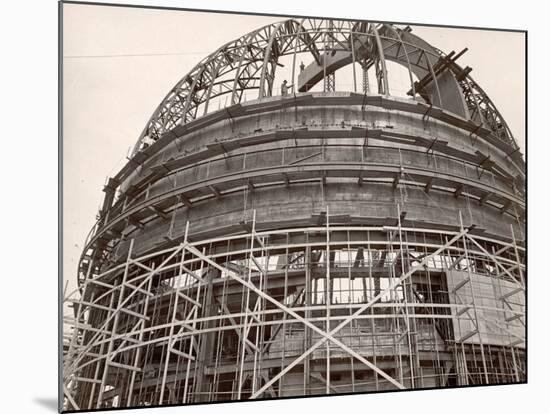 Dome under Construction to House 200-Inch Telescope at Observatory on Mt. Palomar-Margaret Bourke-White-Mounted Premium Photographic Print