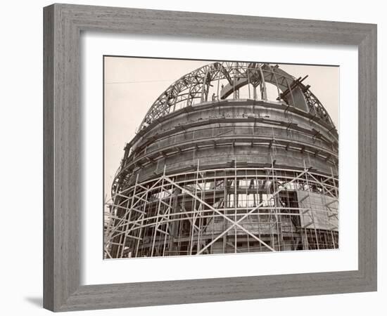 Dome under Construction to House 200-Inch Telescope at Observatory on Mt. Palomar-Margaret Bourke-White-Framed Photographic Print