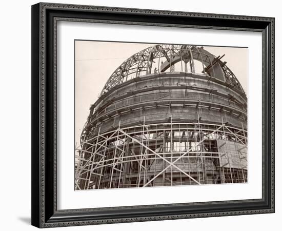 Dome under Construction to House 200-Inch Telescope at Observatory on Mt. Palomar-Margaret Bourke-White-Framed Photographic Print