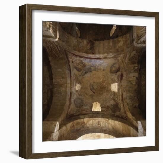 Dome with Remains of Fresco Paintings from the 8th C. Fasano, Piglia, Italy-null-Framed Photo