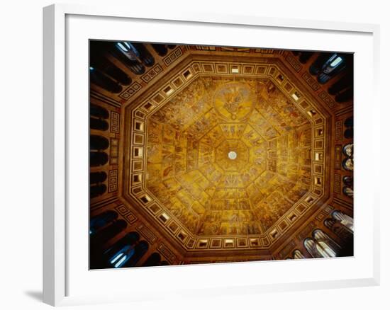 Domed Ceiling of St John's Baptistry, Florence-null-Framed Giclee Print