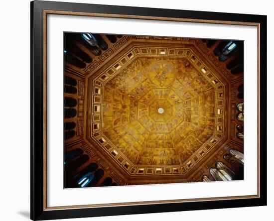 Domed Ceiling of St John's Baptistry, Florence-null-Framed Giclee Print