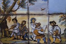 Musicians, Detail of Decorative Majolica of Cloister of Poor Clares-Domenico Antonio Vaccaro-Giclee Print