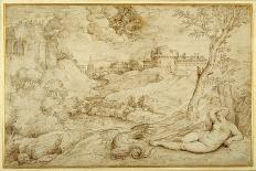 Landscape with Roger and Angelica, from 'Orlando Furioso', X, after Titian-Domenico Campagnola-Giclee Print