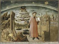 Dante and His Poem the 'Divine Comedy', 1465 (Tempera on Panel)-Domenico di Michelino-Giclee Print