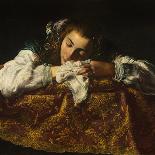 Sleeping Girl - Peinture De Domenico Fetti (1588/90-1623) - 1621-1622 - Oil on Canvas - 67,5X74 - S-Domenico Fetti or Feti-Giclee Print