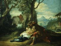 The Good Samaritan - Samaritan Helping Wounded Robbed Man-Domenico Fontebasso-Giclee Print