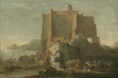 Landscape with Rock and Fortress, C.1640-50-Domenico Gargiulo-Giclee Print