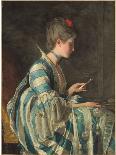 The Pensive Beauty, 1870-Domenico Induno-Giclee Print
