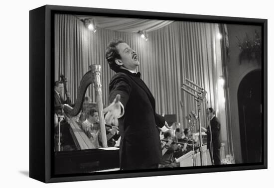 Domenico Modugno at Sanremo Music Festival-Angelo Cozzi-Framed Premier Image Canvas