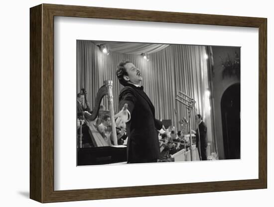 Domenico Modugno at Sanremo Music Festival-Angelo Cozzi-Framed Photographic Print