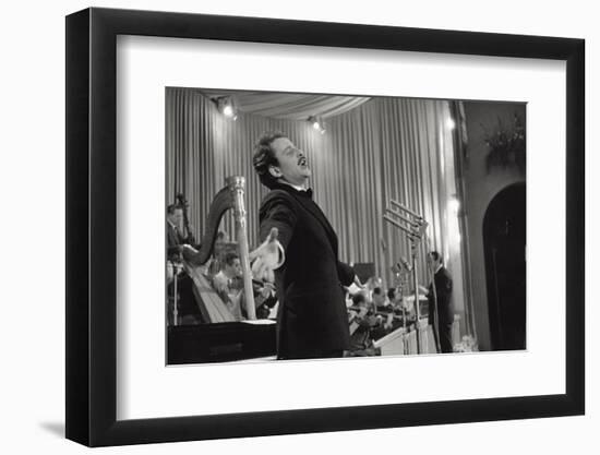 Domenico Modugno at Sanremo Music Festival-Angelo Cozzi-Framed Photographic Print