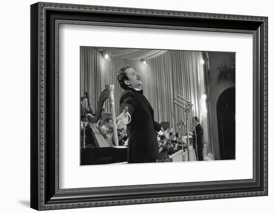 Domenico Modugno at Sanremo Music Festival-Angelo Cozzi-Framed Photographic Print