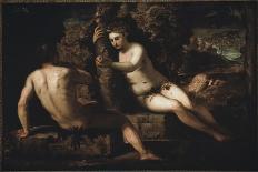 Christ and the Woman of Samaria (Oil on Canvas)-Domenico Robusti Tintoretto-Giclee Print