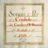 Music Sheet of the Winter, Serenade for Four Voices Dedicated to the Four Seasons, 1720-Domenico Scarlatti-Framed Giclee Print